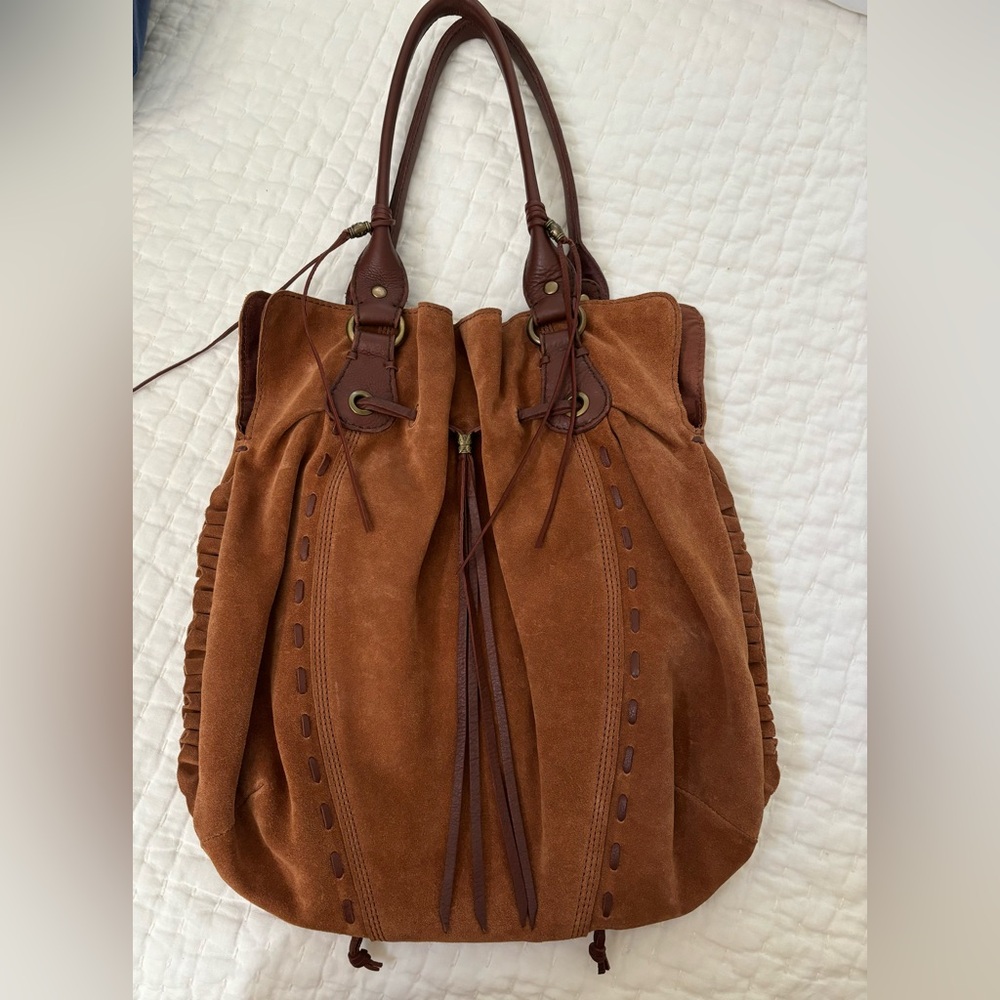 Lucky Brand suede and leather bag